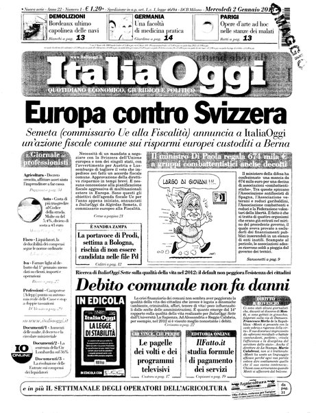 Italia oggi : quotidiano di economia finanza e politica